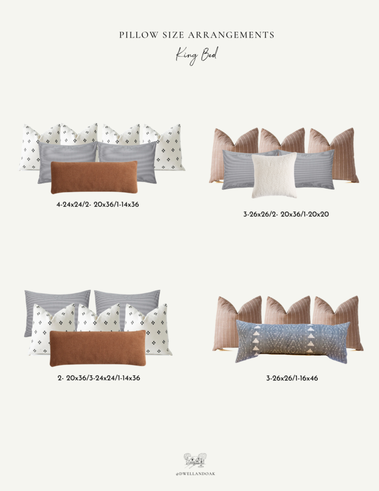 How to Layer Pillows on a King and Queen Bed Dwell & Oak