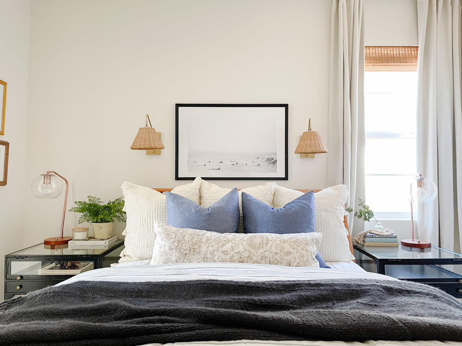 How to Layer Pillows on a King and Queen Bed - Dwell & Oak